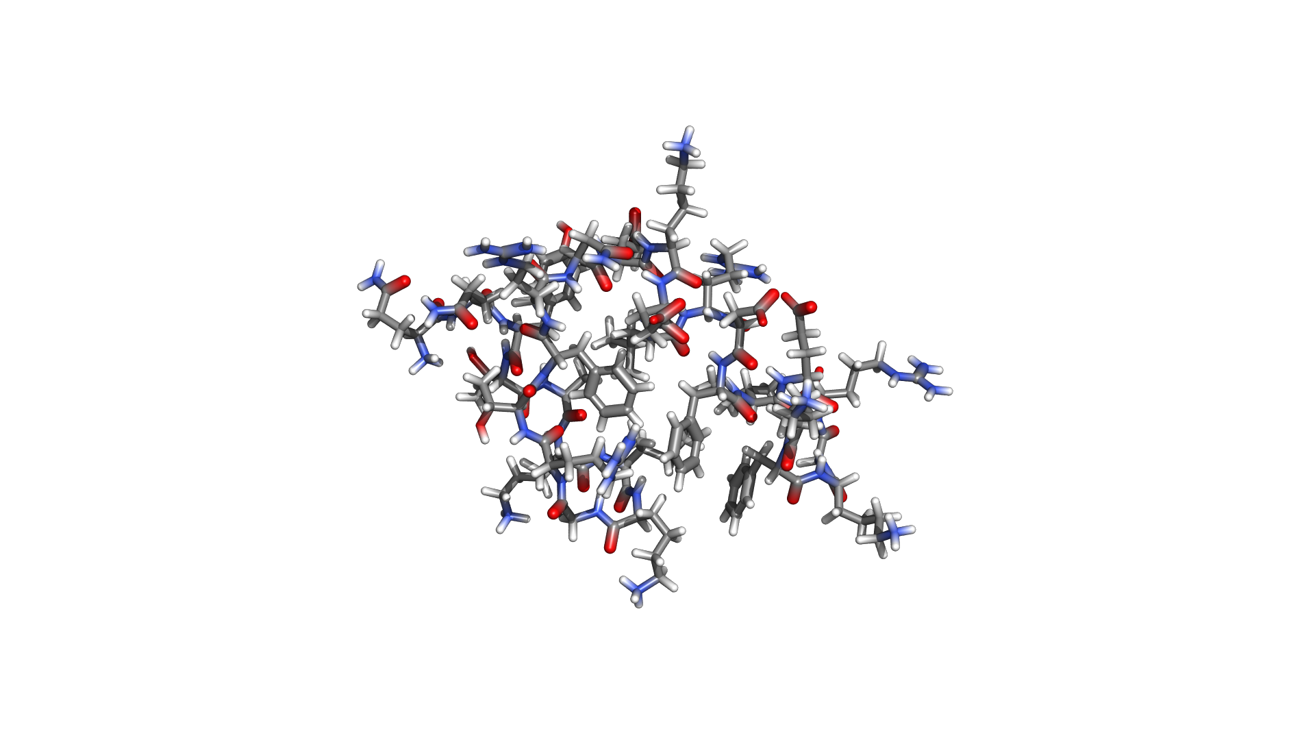 1FSD protein in sticks representation